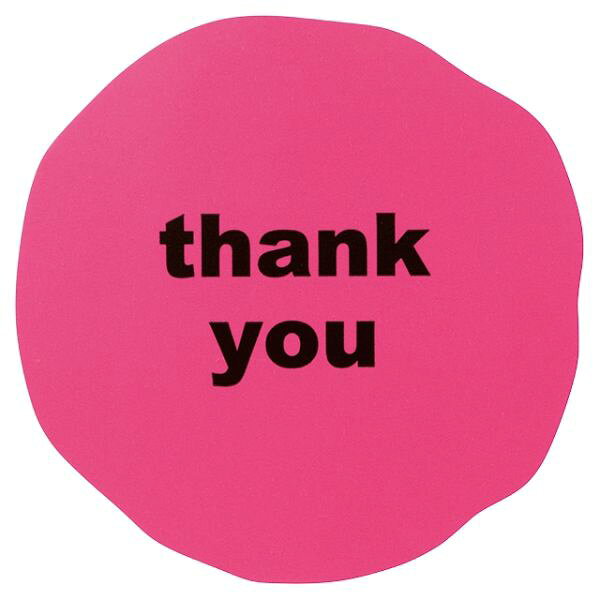 【1点】ネオンピンクギフトシール-1 thankyou(100枚) ヘッズ 00454222
