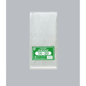【10袋】テープ無 OPP袋 オーピーパック No.14-30 100枚入 福助工業 00096046