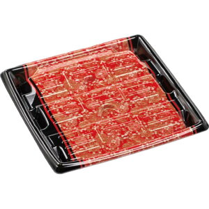 【400枚】惣菜容器 MTD24-24 本体 はな和紙赤 エフピコ 00601732