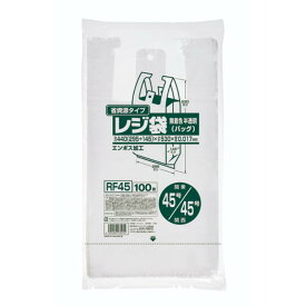 【20点】持ち帰り袋 RF45 レジ袋省資源半透明100枚 ジャパックス 00399236