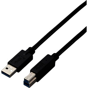 ELECOM USB3.0�P�[�u�� A-B�^�C�v �d�l�Œ� 2m �u���b�N USB3-AB20BK/ID