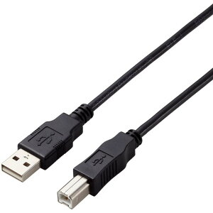 ELECOM USB2.0�P�[�u�� A-B�^�C�v �d�l�Œ� 1m �u���b�N U2C-AB10BK/ID