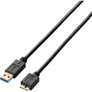 ELECOM USB3.0�P�[�u�� A-microB�^�C�v 1.0m �u���b�N USB3-AMB10BK