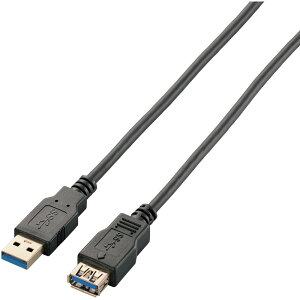 ELECOM USB3.0�����P�[�u�� A-A�^�C�v 2.0m �u���b�N USB3-E20BK