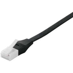 BUFFALO Cat6A �c���̐܂�Ȃ�LAN�P�[�u�� �t���b�g �X�g���[�g 0.5m �u���b�N BSLS6AFU05BK