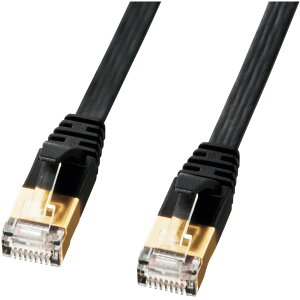 �y���[�J�[����T�z SANWA�@CAT7�E���g���t���b�gLAN�P�[�u���i3m�A�u���b�N�j�@KB-FLU7-03BK