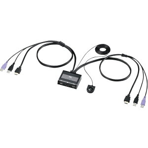 �y���[�J�[����T�z SANWA�@HDMI�Ή��茳�X�C�b�`�t���p�\�R�������ؑ֊�i2�F1�j�@SW-KVM2WHU