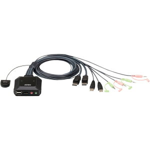 ATEN KVM�X�C�b�` 2�|�[�g/USB/DisplayPort/�P�[�u���^�i���C���[�h�����R���t�j CS22DP