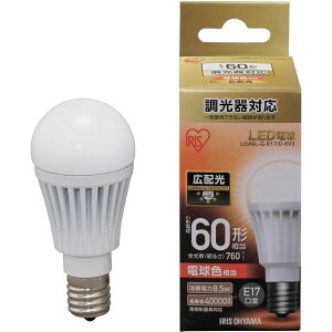 IRIS 567986 LED�d�� E17�L�z���^�C�v ������Ή� 60�`���� �d���F LDA9LGE17/D6V3