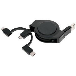 �y���[�J�[����T�z Owltech�@�y�ʁE�R���p�N�g�ȗ����������3in1�P�[�u���@OWL-CBR2AMLC10-BK