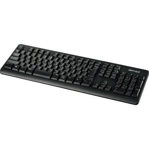 �y���[�J�[����T�z BUFFALO�@����2�D4GHz�@�t���L�[�{�[�h�@�u���b�N�@BSKBW120BK