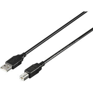 BUFFALO USB2.0 A to B �J�[�{���f�q���荞�݃P�[�u�� 1.5m �u���b�N BU2ABC15BK