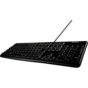 �y���[�J�[����T�z BUFFALO�@USB�ڑ��@�L���X�^���_�[�h�L�[�{�[�h�@�u���b�N�@BSKBU100BKZ