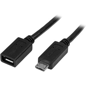 StarTech�@USB�P�[�u���^�f�[�^�u���b�N�^A�|C�^1m�^�[�d��p�^12W�^�u���b�N�@USBUBEXT50CM