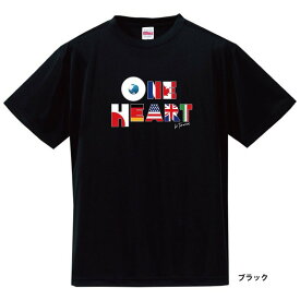 コロナごときに負けるな！心ひとつに「ONE HEART」＆「For tomorrow(明日のために)」コットンTシャツ(紺、黒、白)DM便発送 送料無料！発送まで1週間！