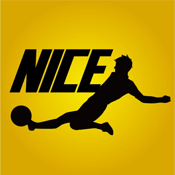 【送料無料（メール便）】ナイス!! (NICE)Ｔシャツ シュート編！まさにナイスシュートです(笑) /ちょっぴりおちゃめでほっこり＆ほんわかする「Ｔシャツ」です。完全オリジナル受注生産のため、御注文後、発送まで1週間前後かかります。