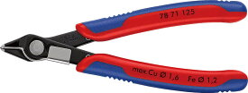 クニペックス(KNIPEX)エレクトロニクススーパーニッパー125mmワイヤークランプ付7871-125