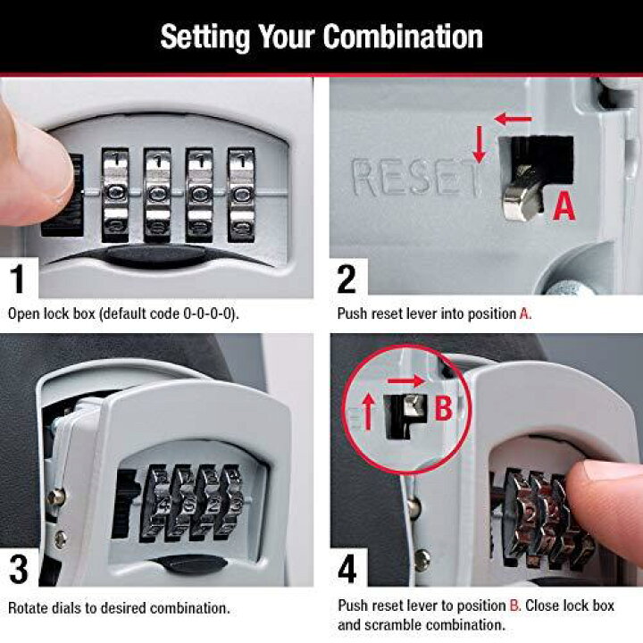 楽天市場】MASTERLOCK マスターロックダイアル式キーボックス 壁面 