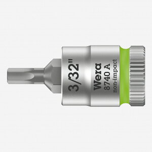 Wera1/4�h�r�b�g�\�P�b�g Hex-Plus 8740 A 3/32 003381