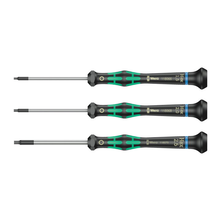 楽天市場】Wera精密ドライバー3本セット 六角1.5mm/2.0mm/2.5mm : プロ 