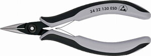 クニペックス(KNIPEX)ESDエレクトロニクスプライヤー130mm3422-130ESD