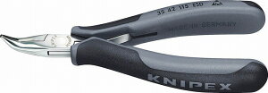 クニペックス(KNIPEX)ESDエレクトロニクスプライヤー115mm45°ベントヘッド半丸型3542-115ESD