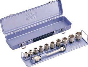 TONE(前田金属工業 トネ) インパクト用ソケットセット(メタルトレー付) 12pcs