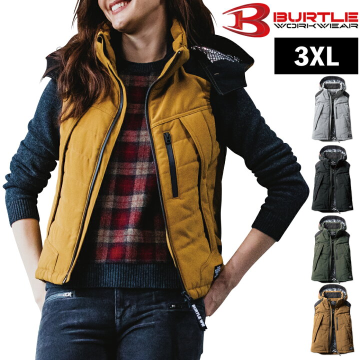 楽天市場】バートル 5274 防寒ベスト(大型フード付)3XLBURTLE ユニ 