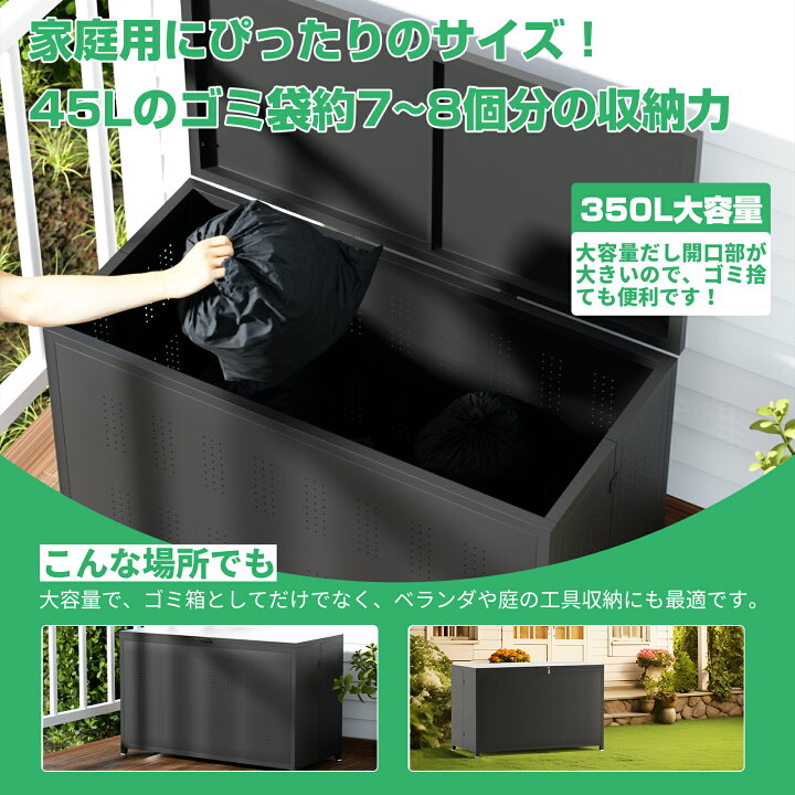 楽天市場】ゴミ箱 屋外 ゴミステーション カラス除け ゴミ収集ボックス 