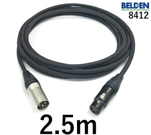 BELDEN �x���f�� 8412 �}�C�N�P�[�u�� �y�����z2.5m�y�{���z1�{�y�O���v���O�zXLR���X���y�㑤�v���O�zXLR�I�X��