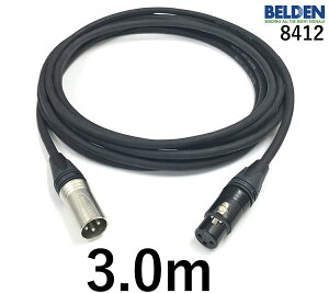 BELDEN �x���f�� 8412 �}�C�N�P�[�u�� �y�����z3.0m�y�{���z1�{�y�O���v���O�zXLR���X���y�㑤�v���O�zXLR�I�X��
