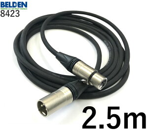 BELDEN �x���f�� 8423 �}�C�N�P�[�u�� �y�����z2.5m�y�{���z1�{�y�O���v���O�zXLR���X��y�㑤�v���O�zXLR�I�X��