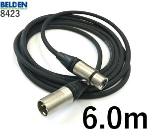 BELDEN �x���f�� 8423 �}�C�N�P�[�u�� �y�����z6.0m�y�{���z1�{�y�O���v���O�zXLR���X��y�㑤�v���O�zXLR�I�X��