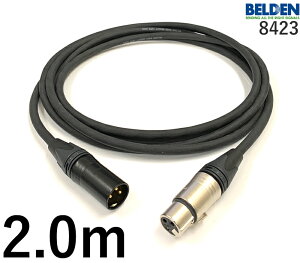 BELDEN �x���f�� 8423 �}�C�N�P�[�u�� �y�����z2.0m�y�{���z1�{�y�O���v���O�zXLR���X��y�㑤�v���O�zXLR�I�X��