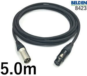 BELDEN �x���f�� 8423 �}�C�N�P�[�u�� �y�����z5.0m�y�{���z1�{�y�O���v���O�zXLR���X���y�㑤�v���O�zXLR�I�X��