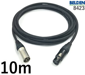 BELDEN �x���f�� 8423 �}�C�N�P�[�u�� �y�����z10.0m�y�{���z1�{�y�O���v���O�zXLR���X���y�㑤�v���O�zXLR�I�X��