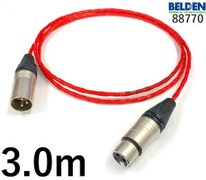 BELDEN �x���f�� 88770 �}�C�N�P�[�u�� �y�����z3.0m�y�{���z1�{�y�O���v���O�zXLR���X��y�㑤�v���O�zXLR�I�X��