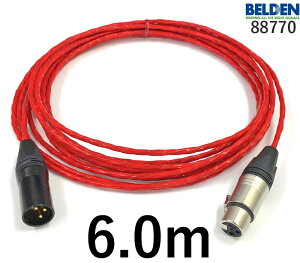 BELDEN �x���f�� 88770 �}�C�N�P�[�u�� �y�����z6.0m�y�{���z1�{�y�O���v���O�zXLR���X��y�㑤�v���O�zXLR�I�X��