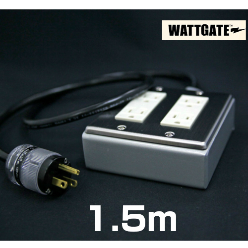 電源タップの最終回答 米国A2D社シールド電源ケーブルと 日本最大級の品揃え WATTGATEオスプラグ採用 送料無料カード決済可能 1.5m 超越重鉄タップ四個口 長さ