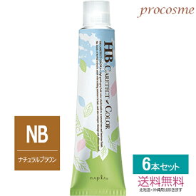 【同色6本セット】ナプラ HBケアテクトカラー グレイファッション ナチュラルブラウン 第1剤 80g