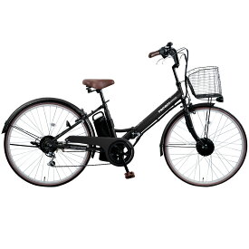 ◆お買い物マラソン期間P5倍◆PROVROS 電動自転車 折りたたみ式 26インチ シティサイクル シマノ6段変速ギア 電動アシスト自転車 最大40km走行 型式認定 公道可能 通勤通学 街乗り プロブロス P-266E