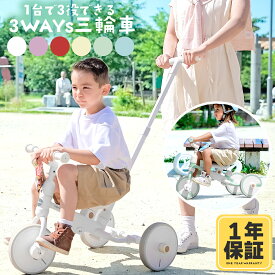PROVROS 三輪車 手押し棒 3in1 バランスバイク キッズバイク キックバイク おもちゃ キッズ 幼児 子供 1歳半 2歳 3歳 4歳 5歳 ギフト プレゼント 誕生日 クリスマス プロブロス メーカー1年保証 PKT-008