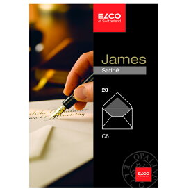 【在庫一掃セール／完売次第販売終了】ELCO(エルコ) JamesSatine 2重封筒 C6 20枚入 71718-10【文具 オフィス事務用品 ステーショナリー レター 海外文具 輸入文具 封筒 透けにくい 海外サイズ 在庫限り】