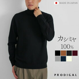 PRODIGAL カシミヤ 100％ メンズ セーター タートルネック 日本製 M L LL ニット カシミア 冬 秋冬 無地 シンプル 長袖 五泉ニット カシミヤ100％メンズタートルネックセーター