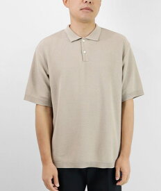 PRODIGAL ポロシャツ メンズ 半袖 サマーニット 日本製 M L 夏 無地 シンプル ゆったり 大きめ クールビズ 五泉ニット メンズニットポロシャツ