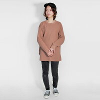 レディースプルオーバー日本製オーガニックコットンニットワッフル長袖フリーサイズプロディガルオーガニックコットンプルオーバー
