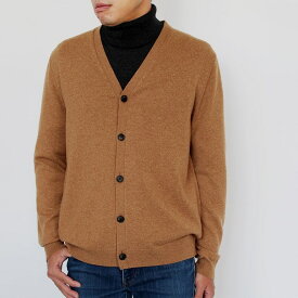 ＼10％OFFクーポン／PRODIGAL カシミヤ 100％ メンズ カーディガン 日本製 M L LL ニット カシミア 冬 秋冬 無地 シンプル 長袖 五泉ニット カシミヤ100％メンズVネックカーディガン