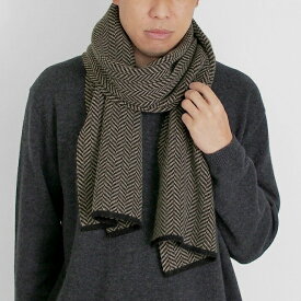 PRODIGAL マフラー メンズ カシミヤ 日本製 ヘリンボーン レディース 男女兼用 ロング 秋 秋冬 カシミア シンプル ストール カシミヤ100％ヘリンボーンマフラー