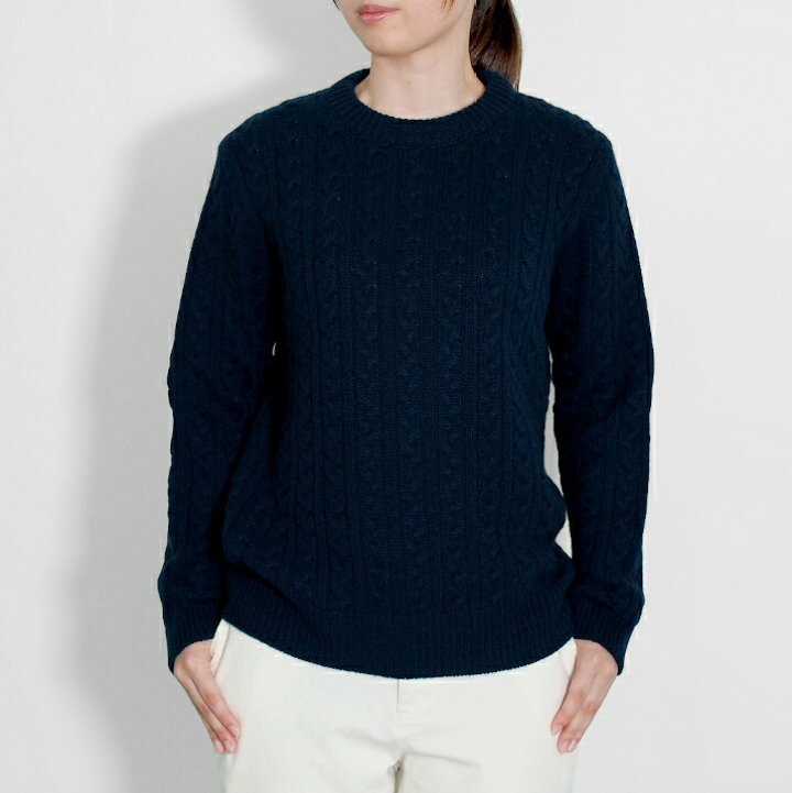 新品同様】ブラミンク カシミヤ 100％ ケーブル ニット ブラック 38  