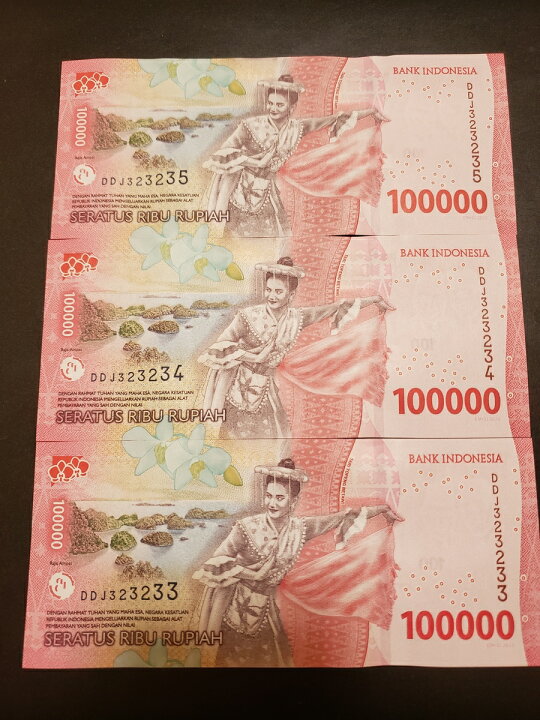 楽天市場】【送料無料】 最新紙幣 インドネシアルピア 10万ルピア 3枚 